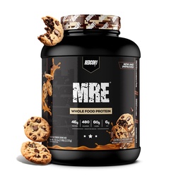 REDCON1 MRE Protein Powder, Aveatmeal Chocolate Chip - Meal Replacement Protein Blend Made with MCT Oil & Whole Foods - Protein with Natural Ingredients to Aid in Muscle Recovery (25 Servings)