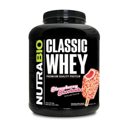 NutraBio clássico Whey Protein Powder - Sem preenchimentos, cores artificiais, conservantes - Baixo índice glicêmico - Strawberry Shortcake, 5 libras