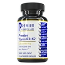 Premier Laboratórios de Investigação: Vitamina D3 + K2 Suplementos - para apoio ósseo e promove a saúde do coração, sem glúten - 5000 UI Suplementos Vegan - Qualidade testada .30 Cápsulas baseadas fonte vegetal