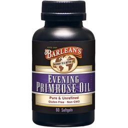 Óleo de Primrose de Barlean com ácido gama-linolênico (GLA) - Não-GMO, sem glúten - 60-Softgels