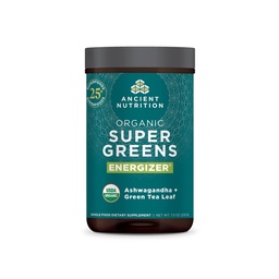 Nutrição antiga SuperGreens Energizer em Pó com Probióticos e B12, Feito de frutas, vegetais e ervas reais, para Digestivo, Destoxificação e Apoio Energético, 25 Servimentos