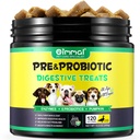 Probióticos para cães Digestive Health, Digestive Soft Chews para cães, Dog Probióticos e Enzimas Digestivas, 120 Dog Chews Omega-3 & 6, Vitamina, melhorar a digestão, Imunidade