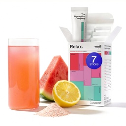 Calm Drink Mix - Ajuda de Relaxamento com Magnésio, Ashwagandha, L-Theanina, & Vitamina D - Suporta Regulamento de Cortisol e Mood para homens e mulheres - Melancia Limonada Sabor 7 Sticks