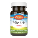 Carlson - Ácido Fólico, 400 mcg, Fornece Apoio Pré-natal Importante, Desenvolvimento Fetal, 300 Comprimidos