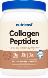 Peptídeos de Colágeno Nutrico Pó 1LB (454 G) (Carmel salgado) - Hidrolisado de Colágeno Bovinos Feita a Grama