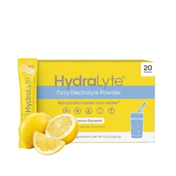 Hydralyte Shay Mitchell baixo açúcar rápida reidratação - levemente Sparkling electrolyte em pó pacotes, limão squeeze      .