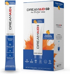 Sono Ajuda Drink Mix, DreamAid, Melatonina, Camomila - Ajuda os adultos a dormir mais rápido, dormir mais longo e acordar Sentindo-se rejuvenescido, Zero Sugar & Keto Friendly, 14 Servings (Pacote de 1)
