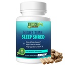 Perda de peso Pill Night Time Sleep Shred Fast Fat Burner, Apetite Supressor Ajuda Carb Blocker Metabolismo Booster Suporte Suplemento para Mulheres Homens com Melatonina White Kidney Bean Ashwagandha 60 Caps