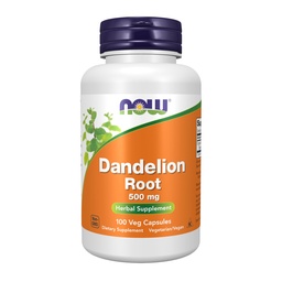 Now Foods Supplements, Dandelion Root (Taraxacum officinale) 500 mg, Herbal Supplement, For Dietary, 100 Veg Cápsulas