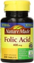 Nature Made Ácido Fólico 400 mcg 250 Contagem (5 embalagem)
