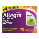 Allegra Adulto Comprimidos de Alergia de 24 horas, Medicina de Alergia Interior e Exterior, 180 mg de Fexofenadina HCI Anti-histamínico, 70-Count