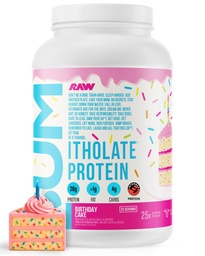 Whey RAW Isolate Protein Powder, Bolo de Aniversário (CBUM Itolato Protein) - 100% grama-Fed Sports Nutrition Powder para o crescimento muscular e recuperação - baixo-gordura, baixo carboidrato - 25 Servings