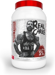 5% Nutrition Rich Piana Real Carbs with Real Food Complex Carb Powder, Long-Lasting Low Glycemic Energy for Pre-Workout/Post-Workout Recovery Refeição, 2,84 lb, 40 Servings (Strawberry Shortcake)