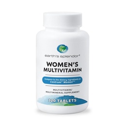 Esplendor da Terra Multivitamínico feminino, suporte global de bem-estar, suplementos multiminerais, ajuda a apoiar o metabolismo, vitamina B12, vitamina A, C, D, E, K, B6, biotina (120 comprimidos de suporte imune)